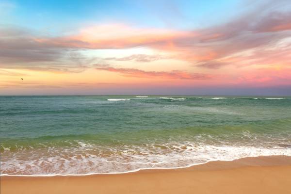 Sunset on beach in Siesta Key