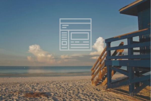 lifeguard stand with blog icon overlaid 