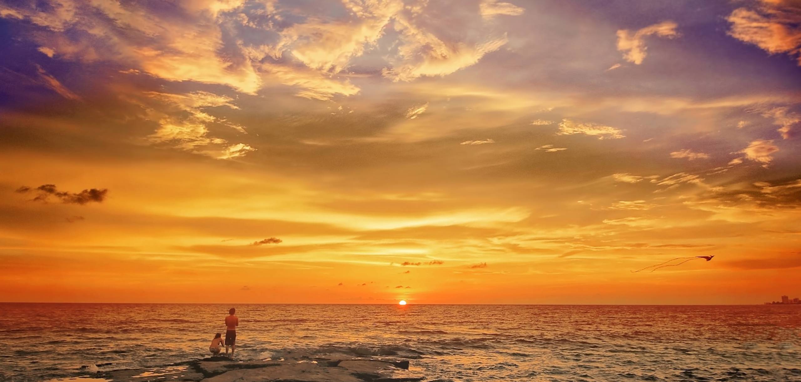 sunset in florida over water
