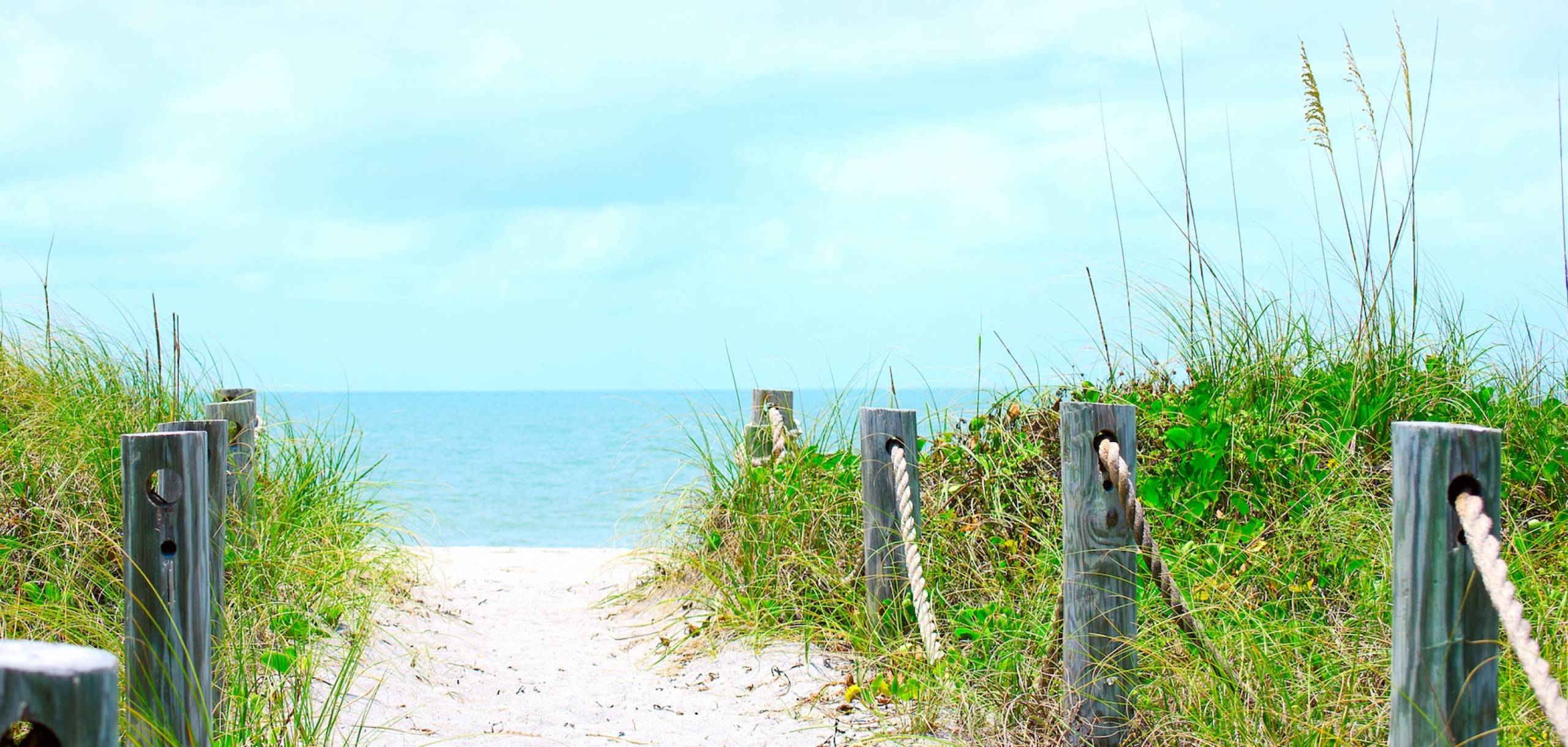 sandy path to the beach in siesta key florida