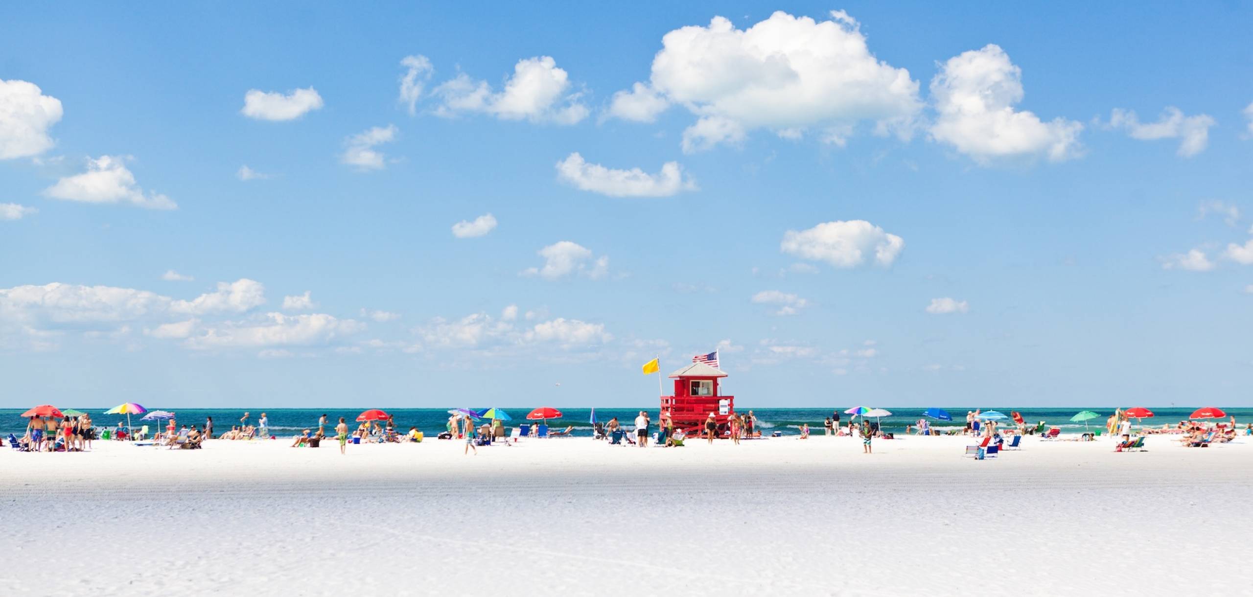 people on Siesta Key Beach